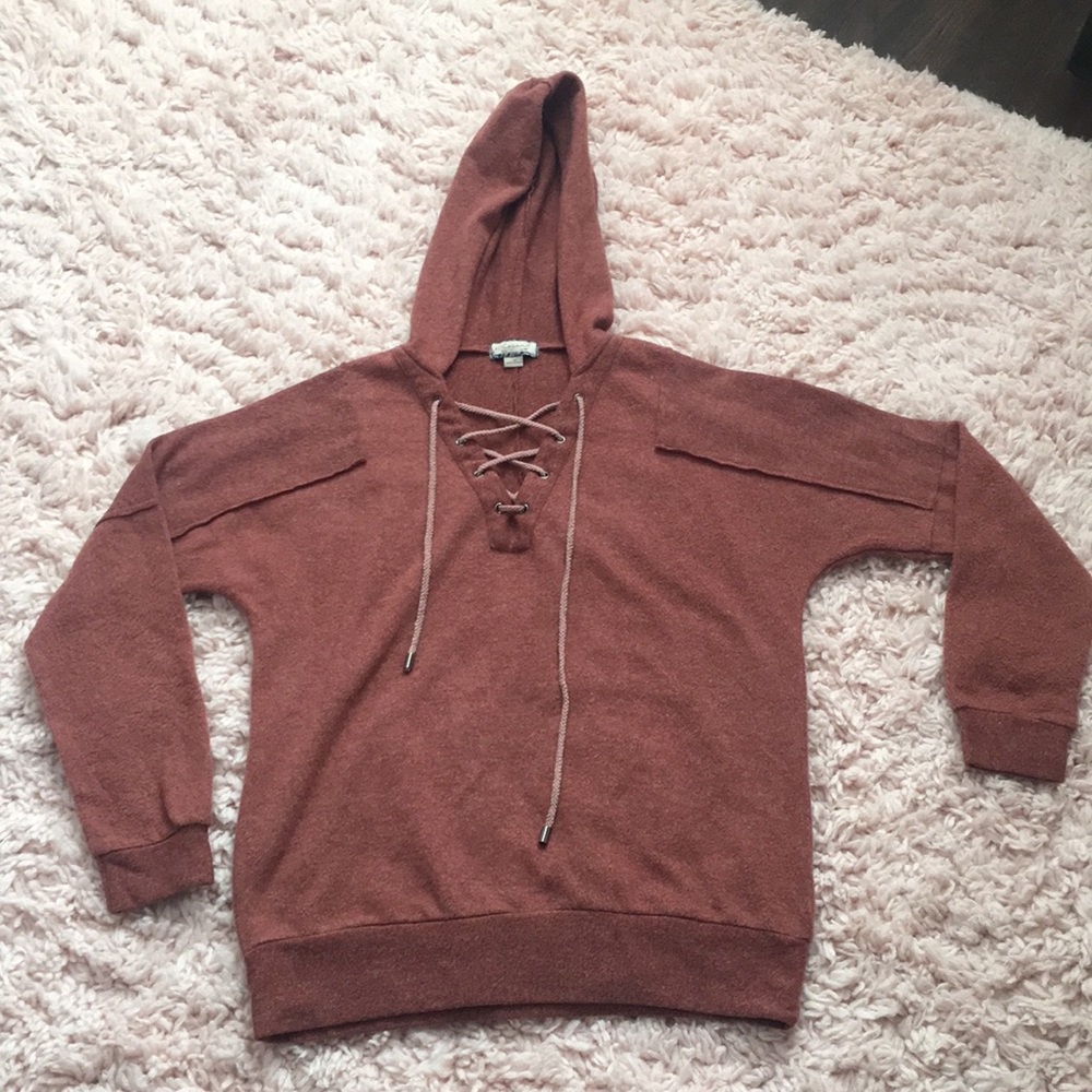 Lace up Hoodie